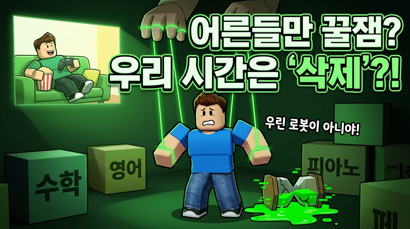 어른들은 자유롭게 살면서 왜 잼민이 시간만 뺏을까?
