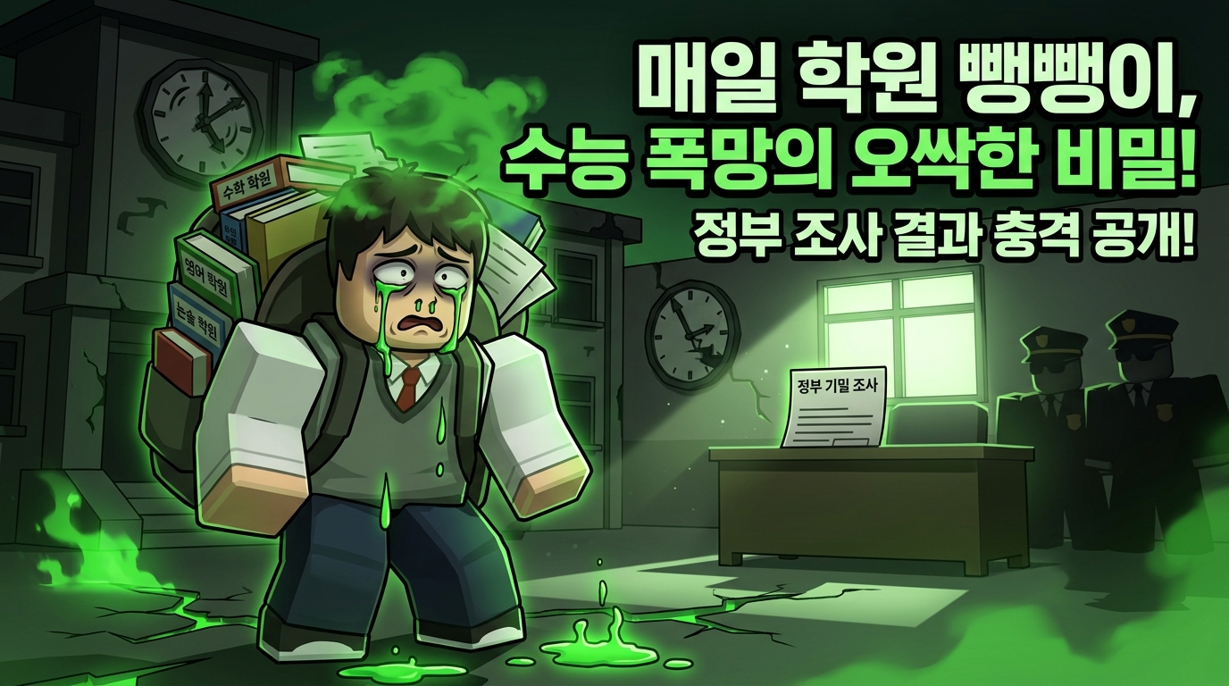 학원 뺑뺑이 돌면 수능 망한다? 국가가 싹 다 조사해서 밝혀낸 소름 돋는 비밀!